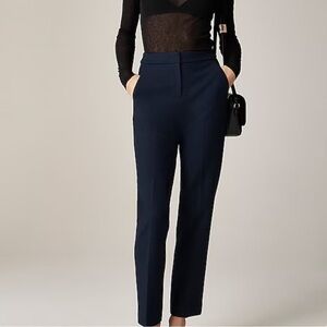 J crew navy blue Kate straight-leg pant in four-season stretch